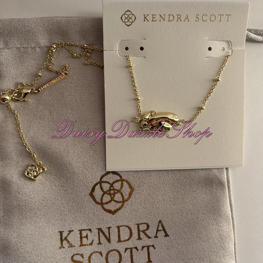 ✨New Kendra Scott Celeste Cloud Gold Short Pendant Necklace 🌧️ - Picture 7 of 7